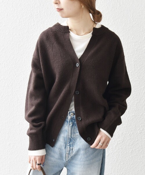 セール】SHIPS any:〈手洗い可能〉AQUA カシミヤ ミックス スキッパー