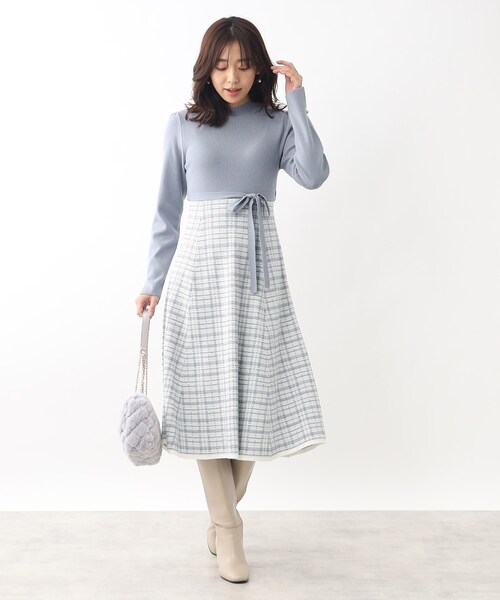 index（インデックス）の「◇≪S-LLsize≫ リブニット×チェックフレア