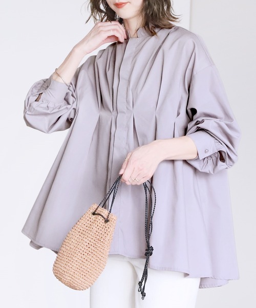 reca（レカ）の「フロントタックボリュームスリーブブラウス（シャツ