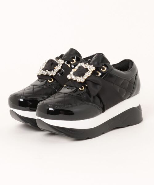 YOSUKE/ヨースケ」厚底ビジューバックルスニーカー（スニーカー