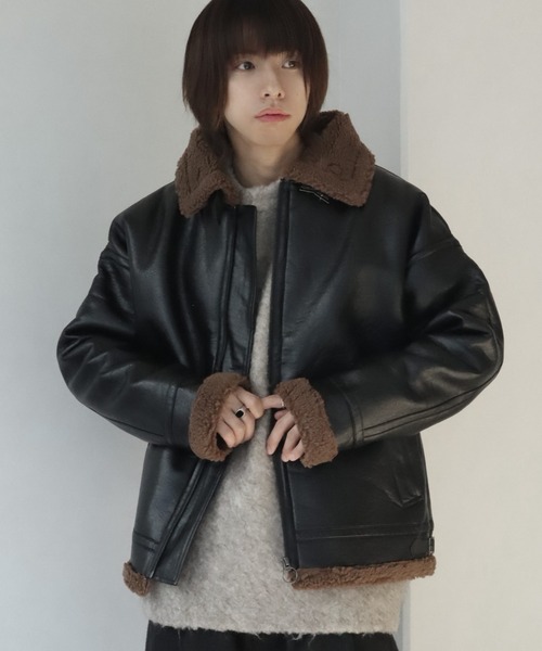 セール】【welise/ウェライズ】ヘビーPUムートン オーバーサイズ