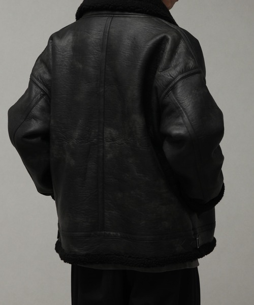 セール】【welise/ウェライズ】ヘビーPUムートン オーバーサイズ