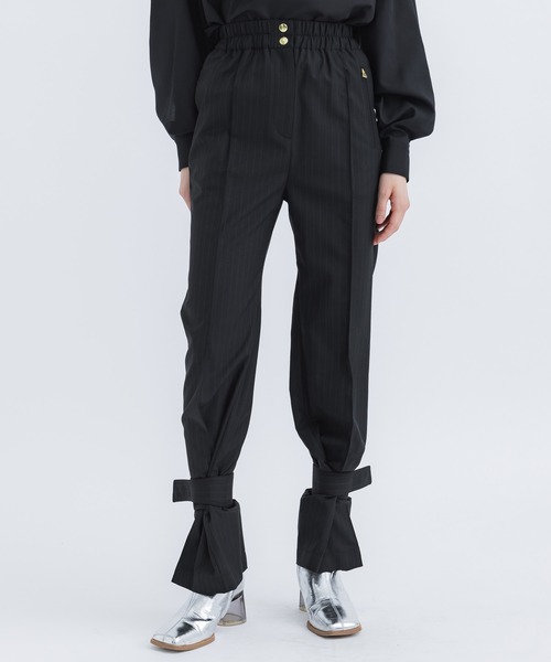 AKIKOAOKI/アキコアオキ】ストライプボンテージパンツ（カーゴパンツ
