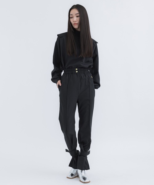 AKIKOAOKI/アキコアオキ】ストライプボンテージパンツ（カーゴパンツ