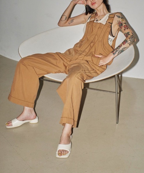 TODAYFUL（トゥデイフル）の「TODAYFUL Frontzip Cotton Salopette