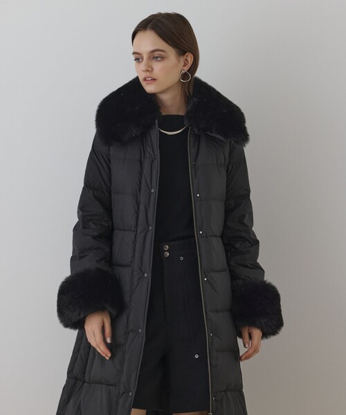 ファーカラーロングダウン（ダウンジャケット/コート）｜GRACE