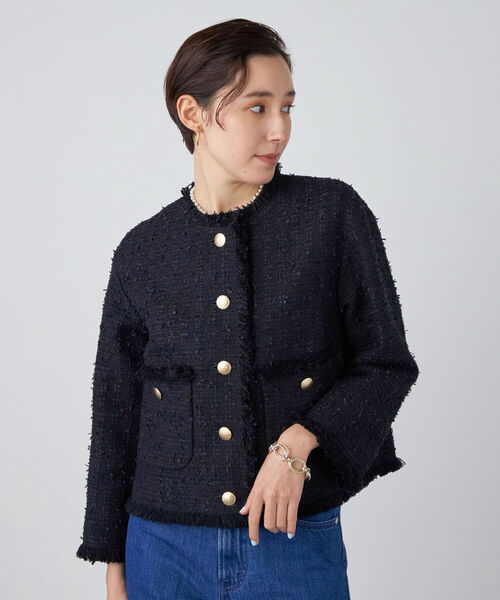 NOLLEY'S Sophi（ノーリーズソフィ）の「フラッグツイードノーカラー