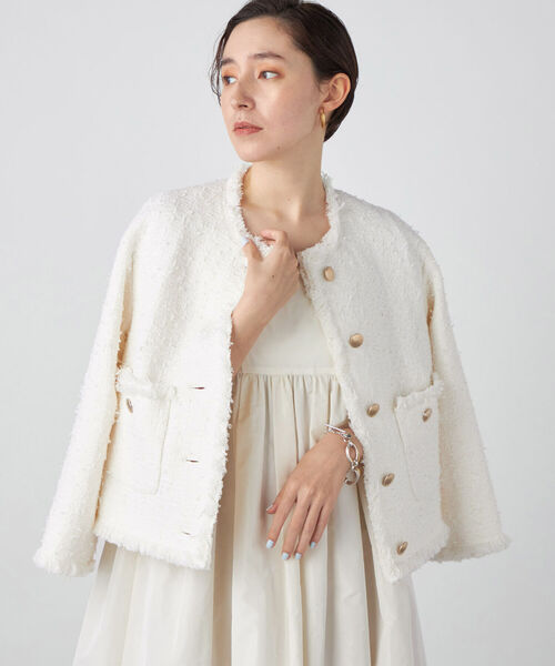 NOLLEY'S Sophi（ノーリーズソフィ）の「フラッグツイードノーカラー