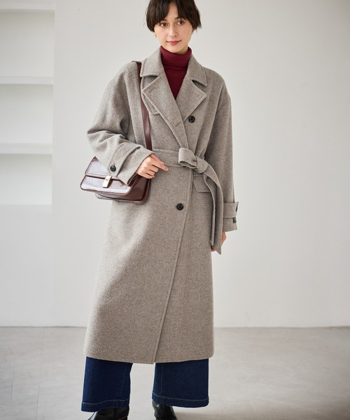 セール】JAPAN FABRIC スタンドカラーロングコート/一部WEB限定カラー