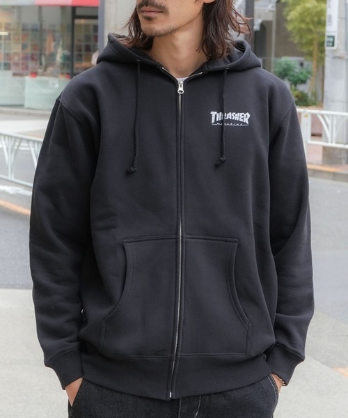セール】CRACKED HOMETOWN ZIP HOODIE SWEAT PARKA/THRASHER