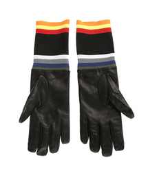 RAF SIMONS（ラフシモンズ）の「Narrow leather gloves stripe elastic