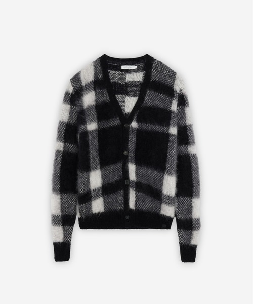 Maison Kitsune（メゾンキツネ）の「BRUSHED MOHAIR CHECK CARDIGAN