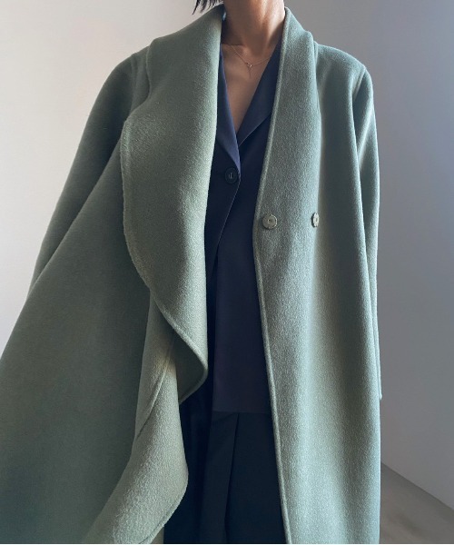 Ameri（アメリ）の「UNDRESSED FRILL COLLAR COAT（チェスターコート