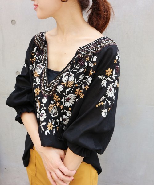 IENA（イエナ）の「エンブロイダリーブラウス 7分袖◇（シャツ