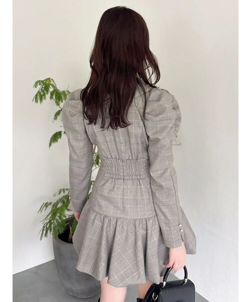 バルーンチェックミニワンピース（ワンピース）｜dazzlin（ダズリン