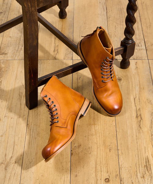 PADRONE パドローネ / LACE UP BOOTS with BACK ZIP [ANTONIO] バック