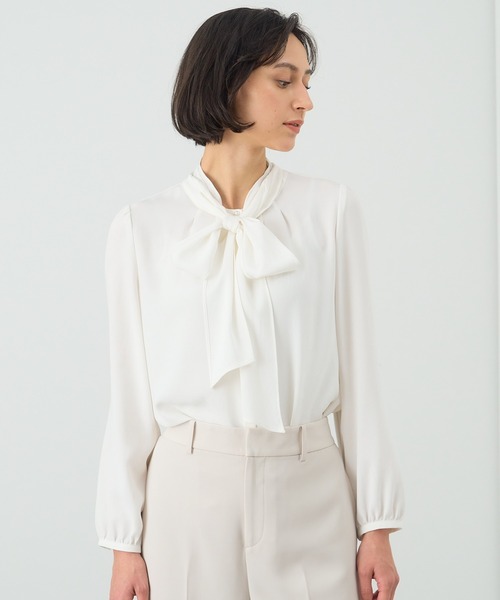 ANAYI（アナイ）の「バックサテンボウタイ ブラウス（シャツ/ブラウス