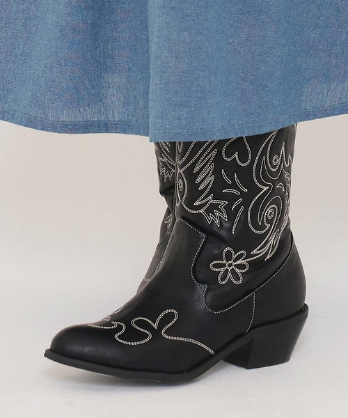 オリジナル刺繍 ウエスタンブーツ TINA：JOJUN（ブーツ）｜TINA：JOJUN