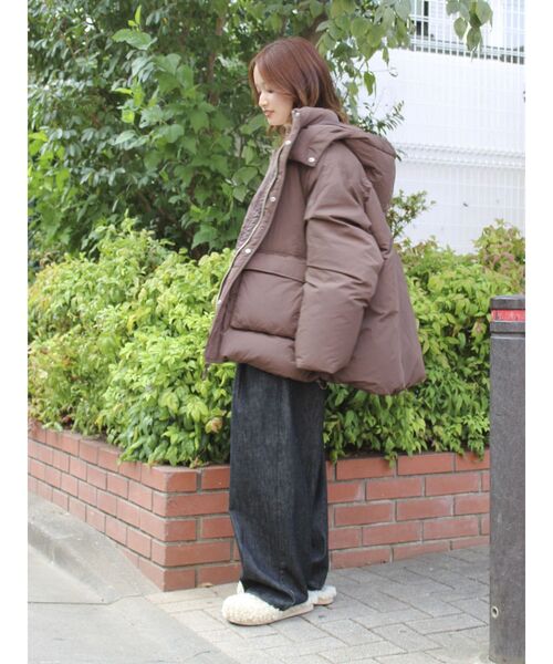 セール】フードデザインダウン（ダウンジャケット/コート）｜Ungrid
