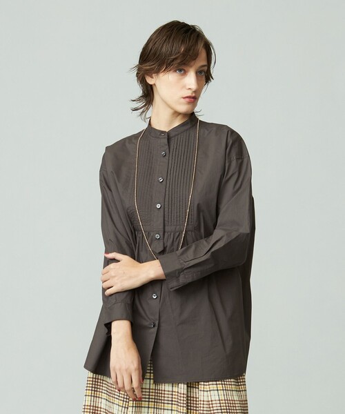 WOMEN】コットンバンドカラー ブラウス（シャツ/ブラウス）｜J.PRESS