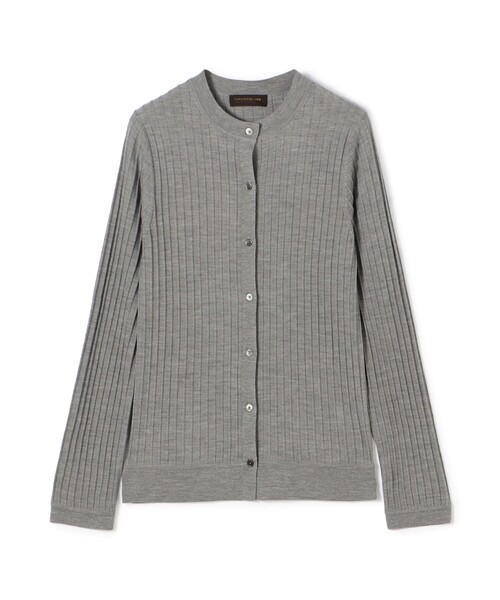 カシミヤシルクリブ クルーネックカーディガン（カーディガン/ボレロ