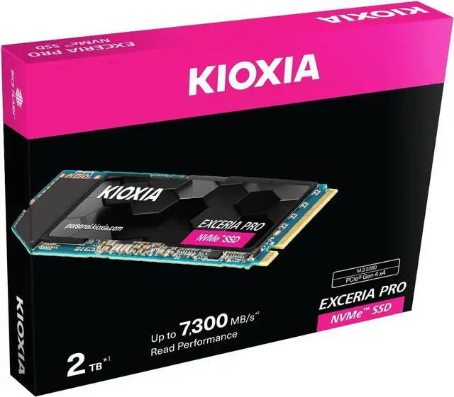 Kioxia LSE10Z002TG8 Exceria Pro NVME M.2 2TB SSD, PCIe 4.0 x4, Up