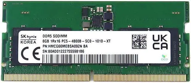 Used - Very Good: HMCG66MEBSA092N_UB SK Hynix 8GB 1RX16 DDR5 PC5