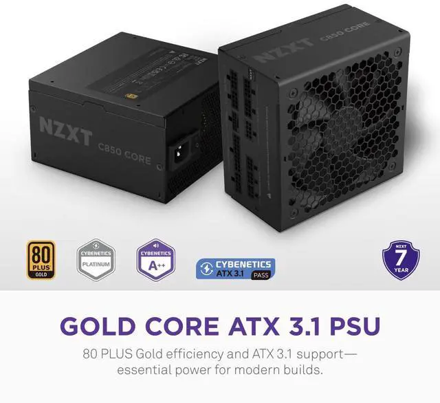 NZXT C850 Gold Core 80Plus Gold Fully-modular ATX 3.1 Power Supply