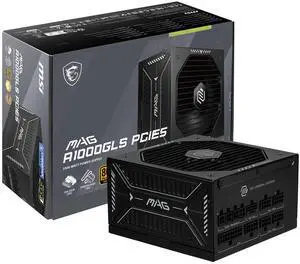 MSI MAG A1000GLS PCIE5, Fully Modular Compact Gaming 1000W Power