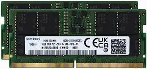 Samsung 32GB (2x16GB) DDR4 3200MHz PC4-25600 SODIMM 1Rx8 CL22 1.2v