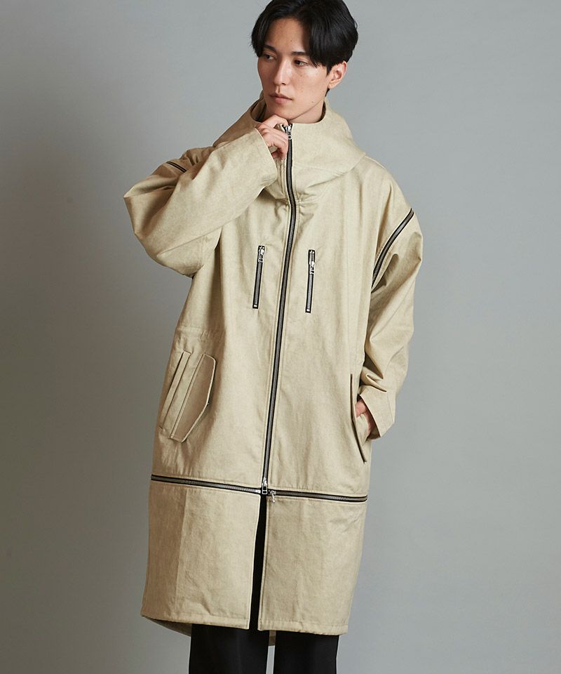 70%OFF【NO ID.(ノーアイディー)】ﾏﾙﾁｳｪｲBIGﾌｰﾄﾞﾓｯｽﾞｺｰﾄ(454006-668C