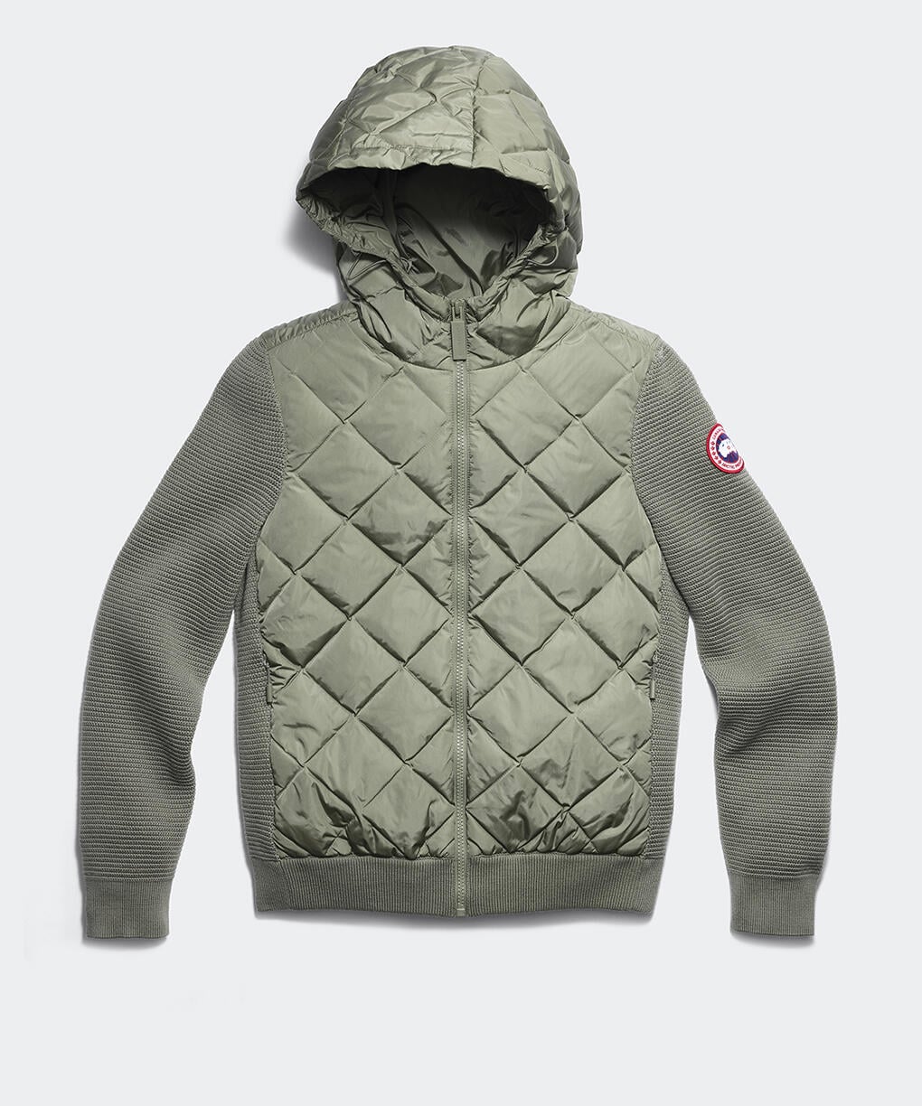 ハイブリッジ キルテッド ニット フーディー(6800L)｜カナダグース