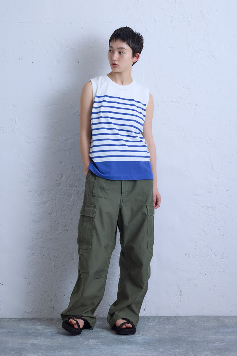 ナイジェル・ケーボン】WOMAN / 5.6ozタンクトップ ボーダー / 5.6oz