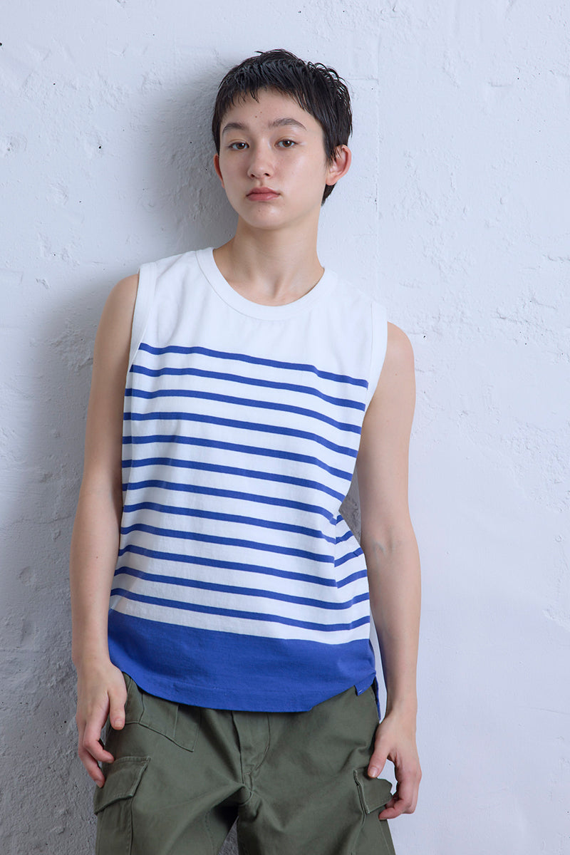 ナイジェル・ケーボン】WOMAN / 5.6ozタンクトップ ボーダー / 5.6oz