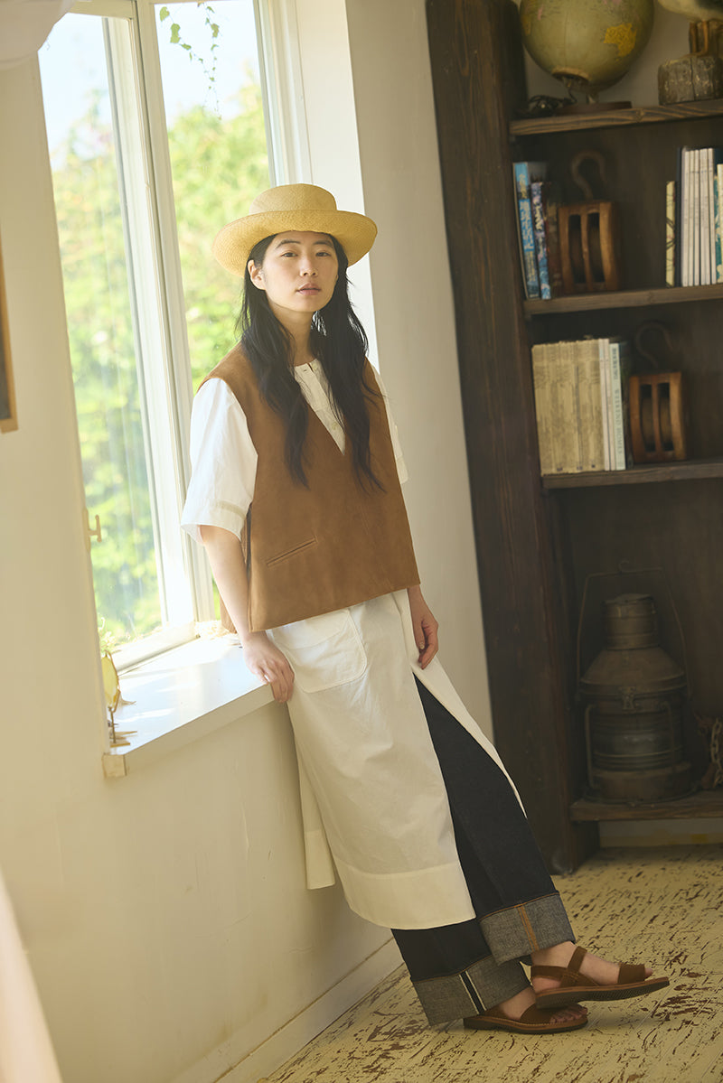 ナイジェル・ケーボン】WOMAN / シープスエード ベスト / SHEEP SUEDE