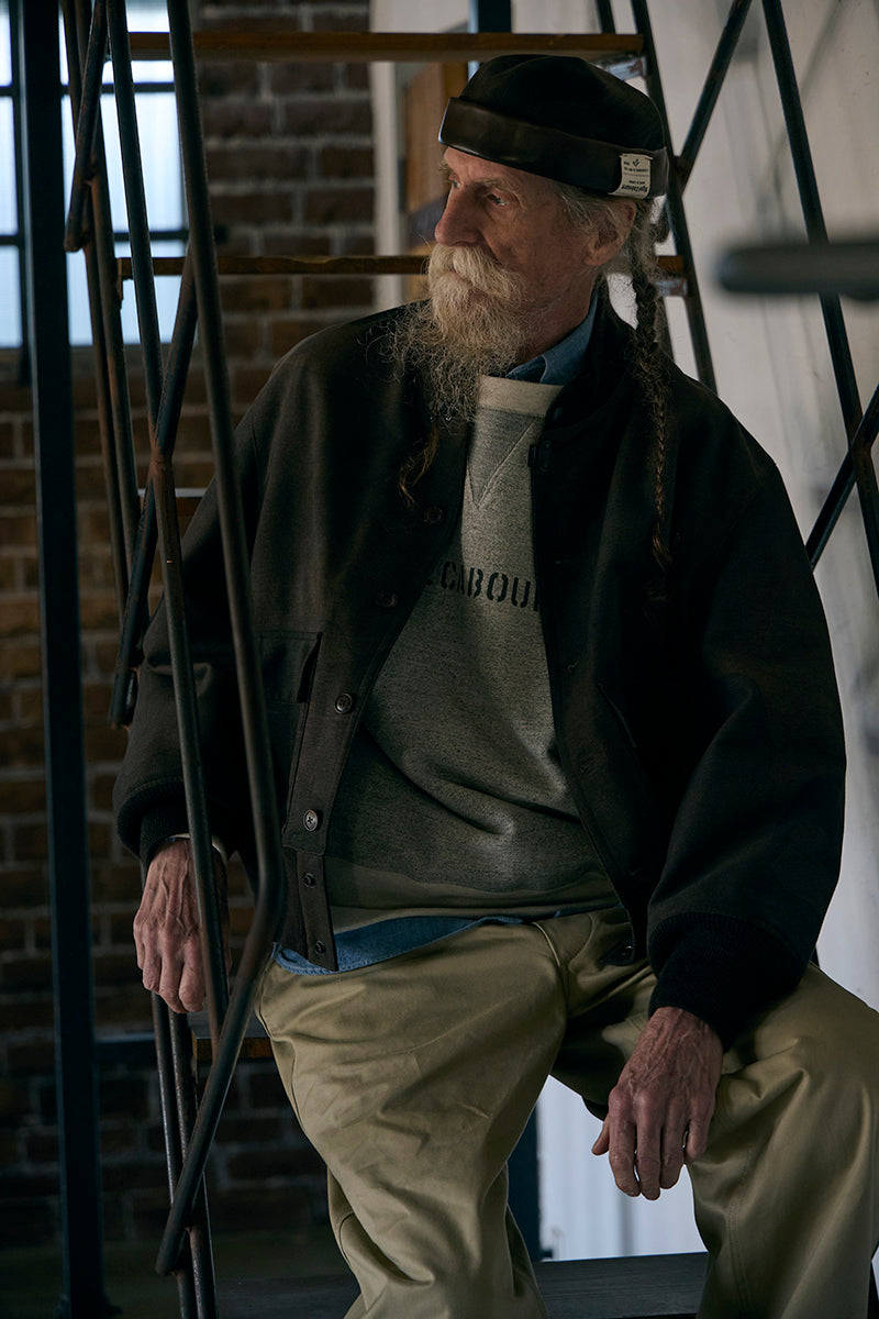 ナイジェル・ケーボン】MAN / 50s クルーネック - 20.5オンス レタード