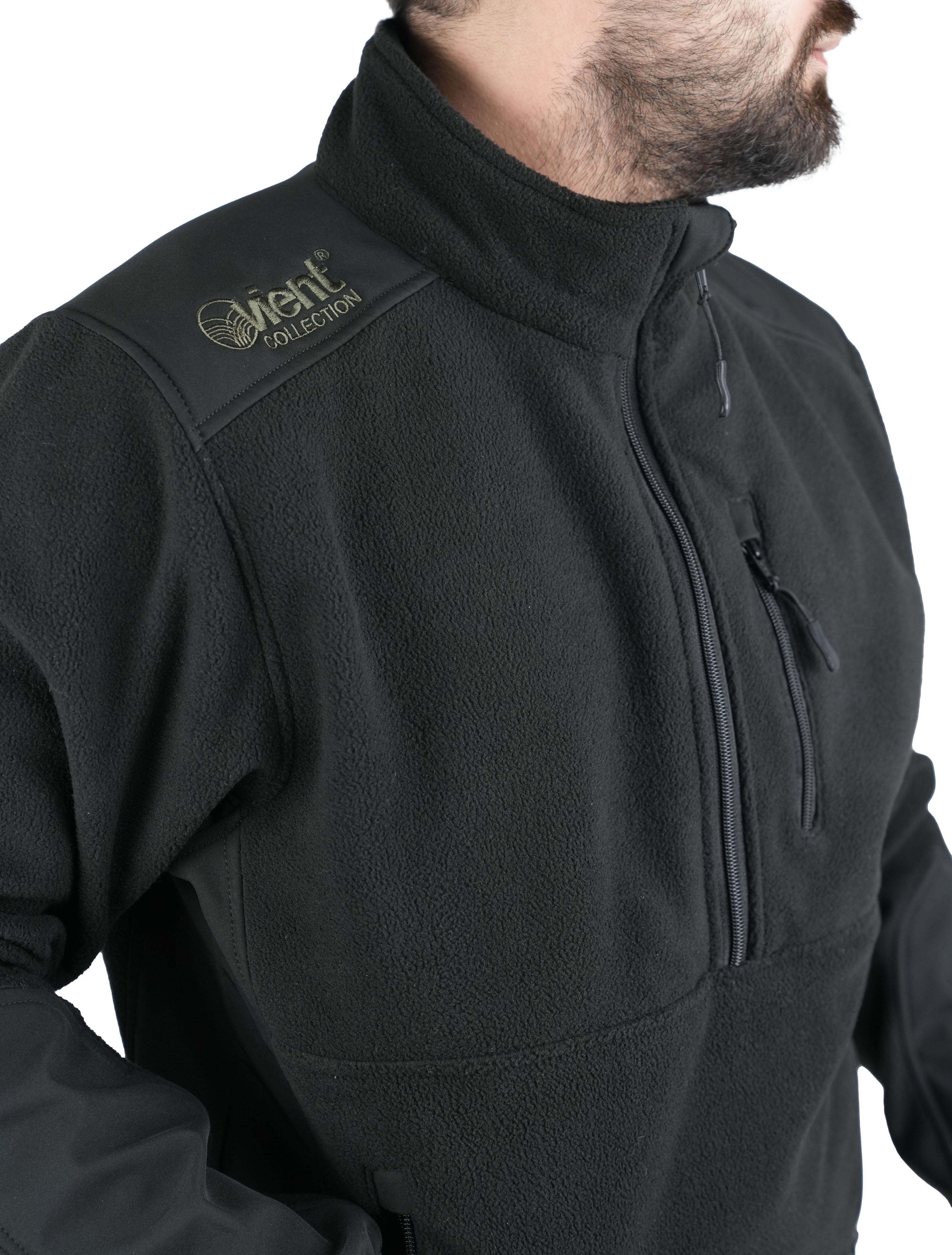 Pile Vient Mezza Zip Con Rinforzo New 12 Verde/Nero – Caccia Megastore