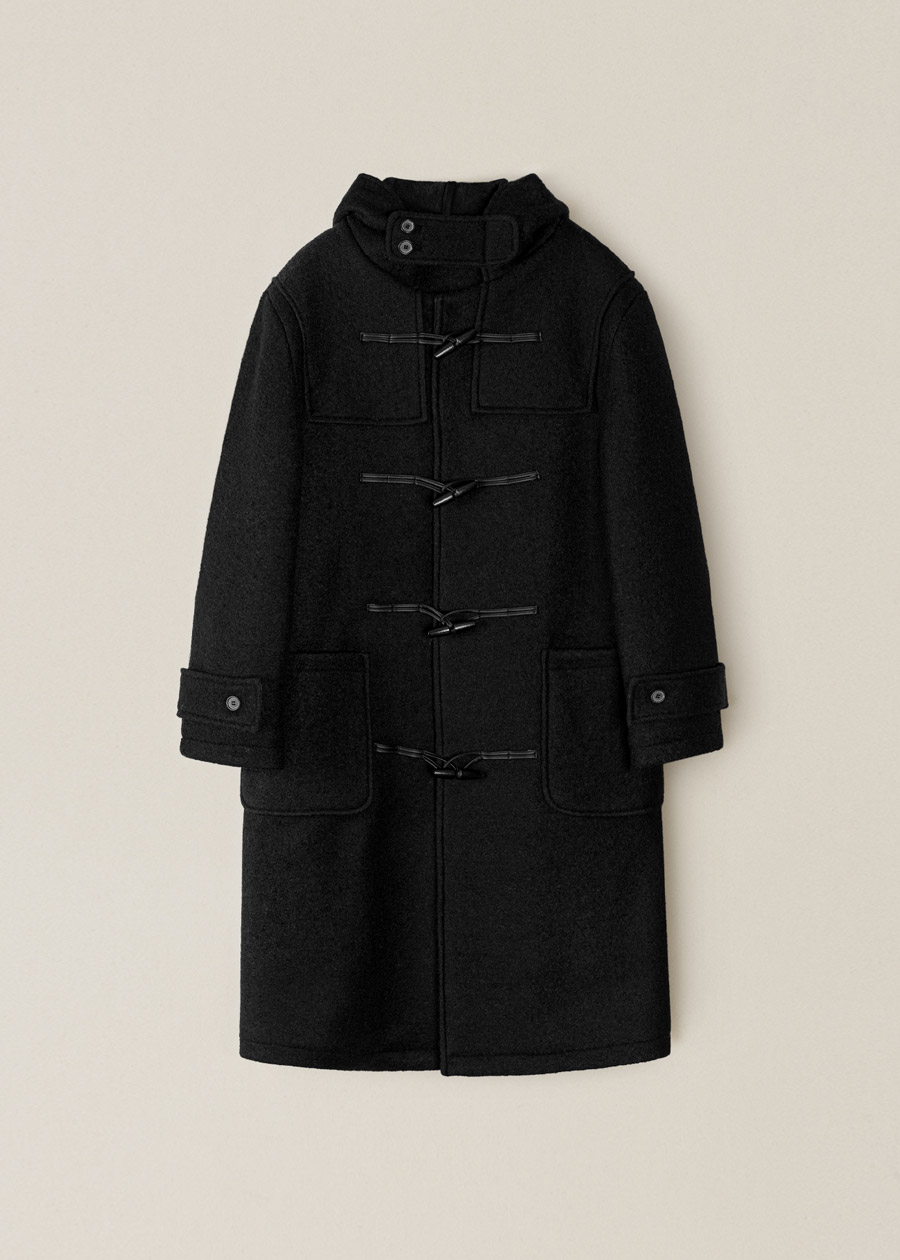 boucle duffle coat | OHOTORO