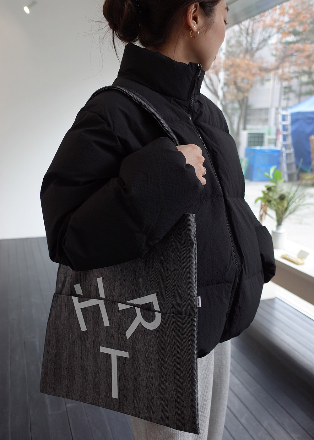 heritage gingham duck down | OHOTORO