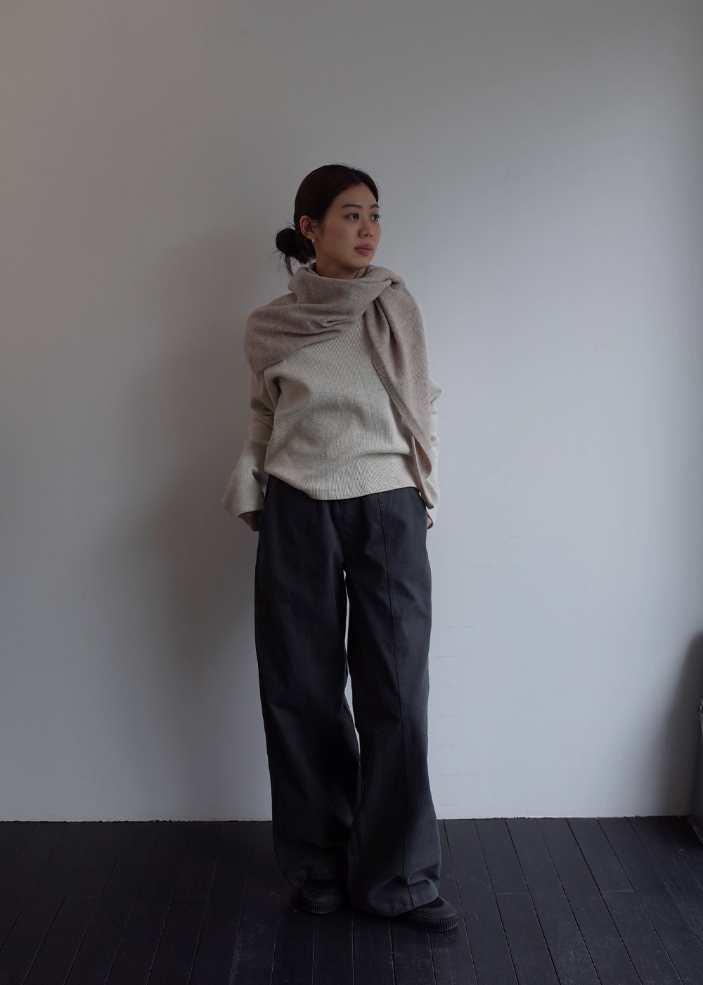 brushed slice cargo pants | OHOTORO