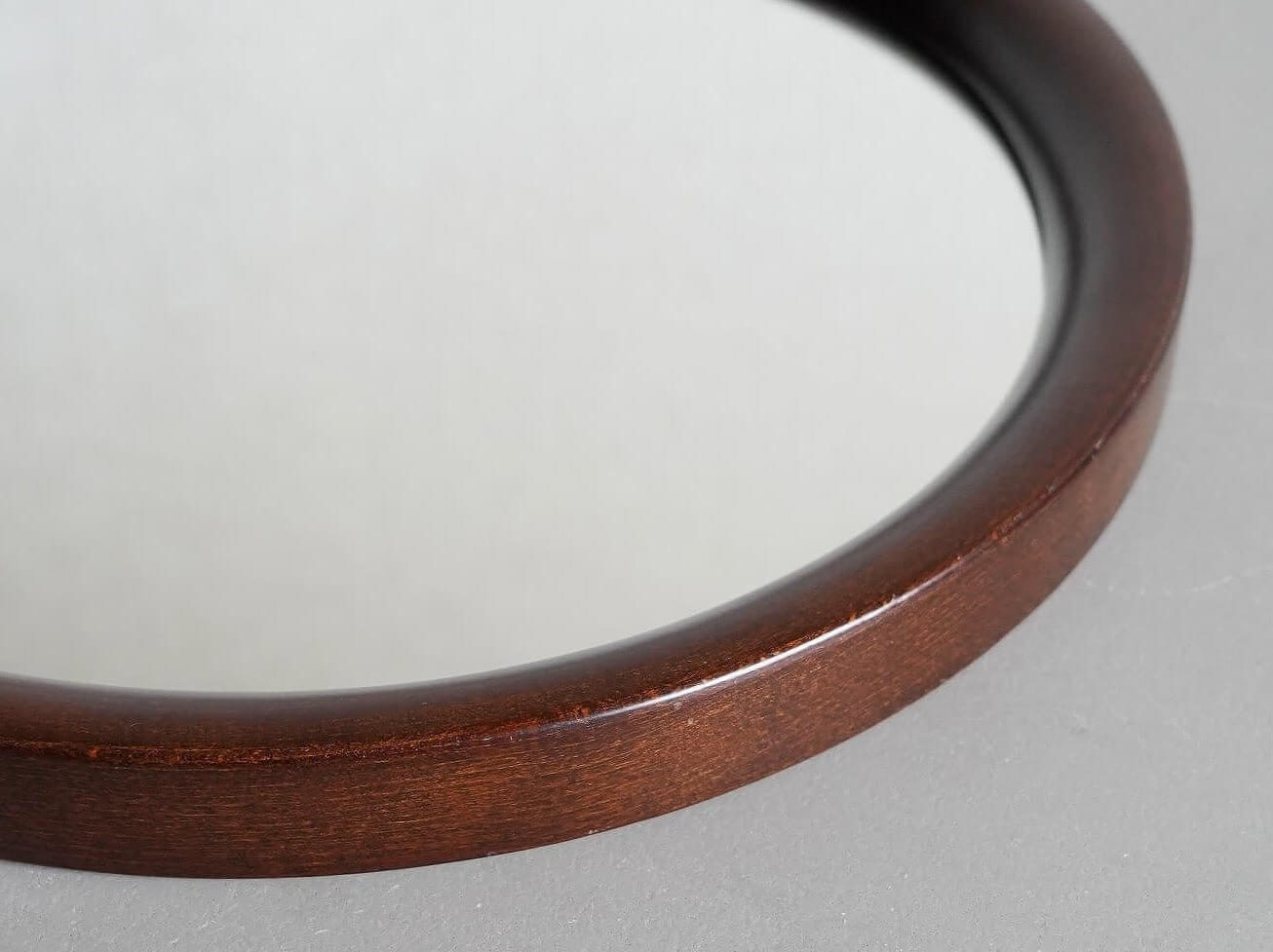 曲木鏡 丸小 古代色 柳宗理 秋田木工 ウォールミラー 壁掛け鏡 中古