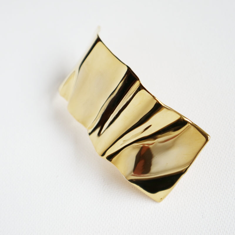 LELET NY レレットニューヨーク CRINKLE バレッタ ゴールド ヘア