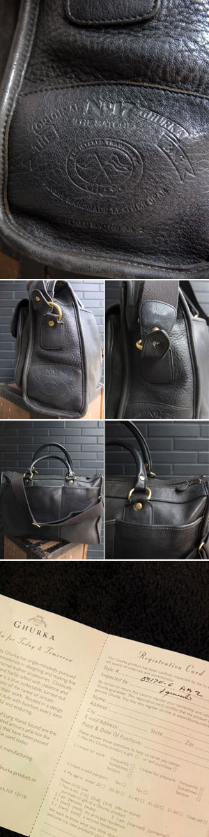 2004's “ GHURKA （グルカ） ” “ No.17 THE SATCHEL ” BAG / BLACK