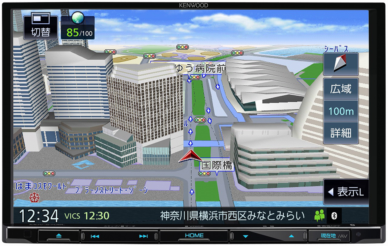 ケンウッド、ドライビング3Dマップやダークモードを新搭載した“彩速