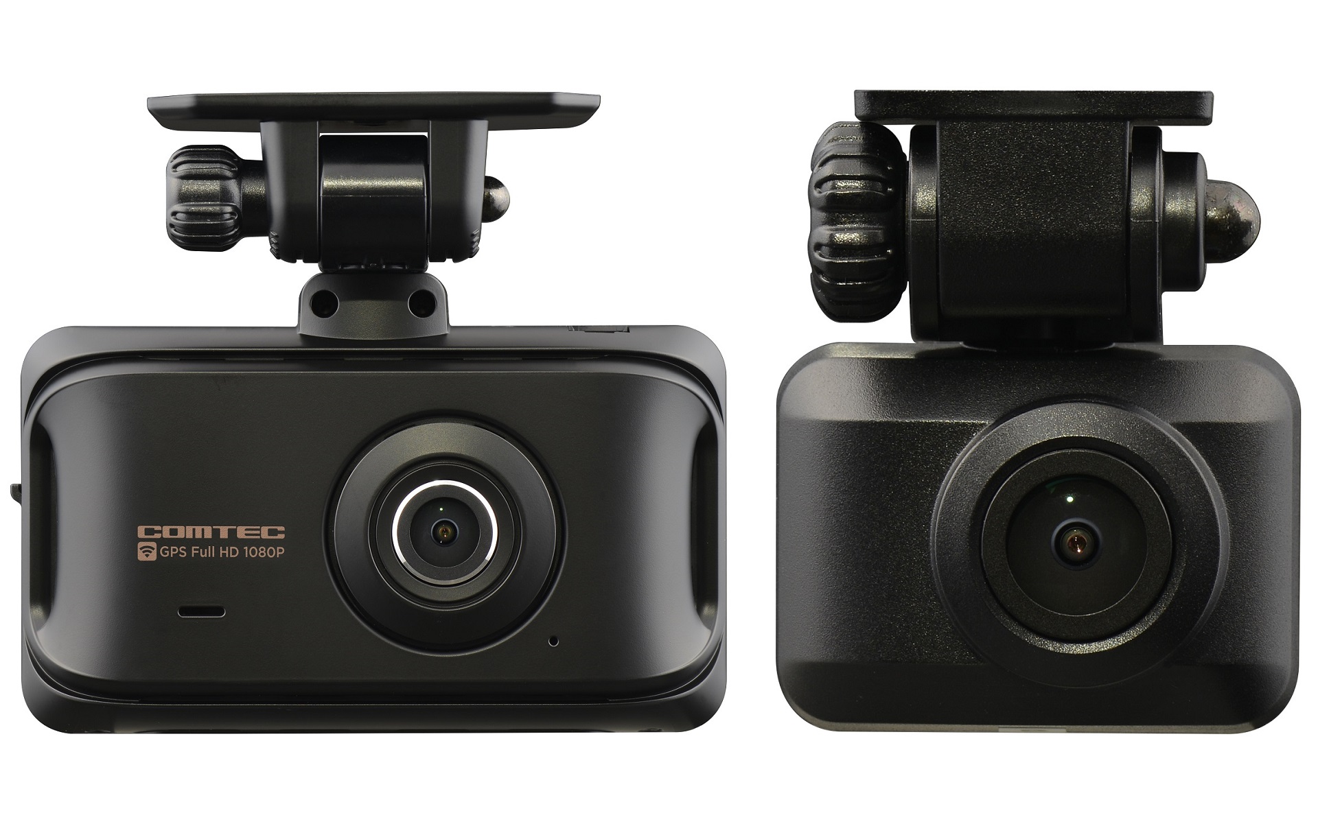 コムテック、無線LANでスマホとつながる前後2カメラドライブレコーダー