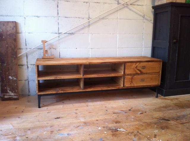 アンティークパイン仕上*AVボード*TV*テレビ台*無垢*W150*2hd