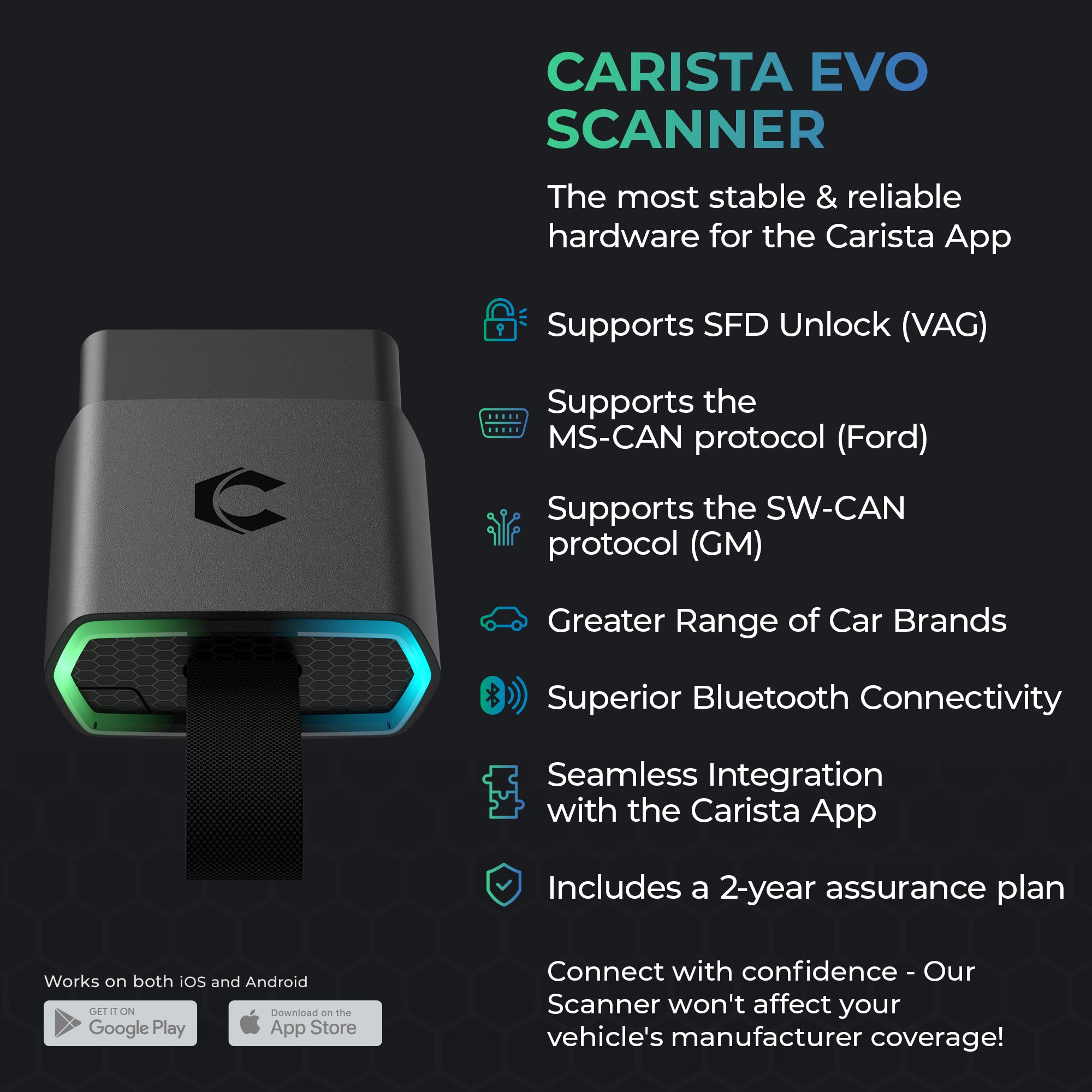Carista EVO Scanner | Diagnostics & Customizations