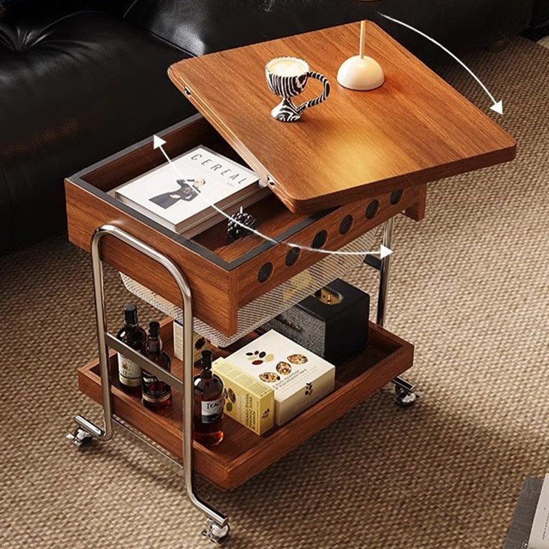 ダイニングテーブル・折りたたみ・収納付き・キャスター付き・作業台