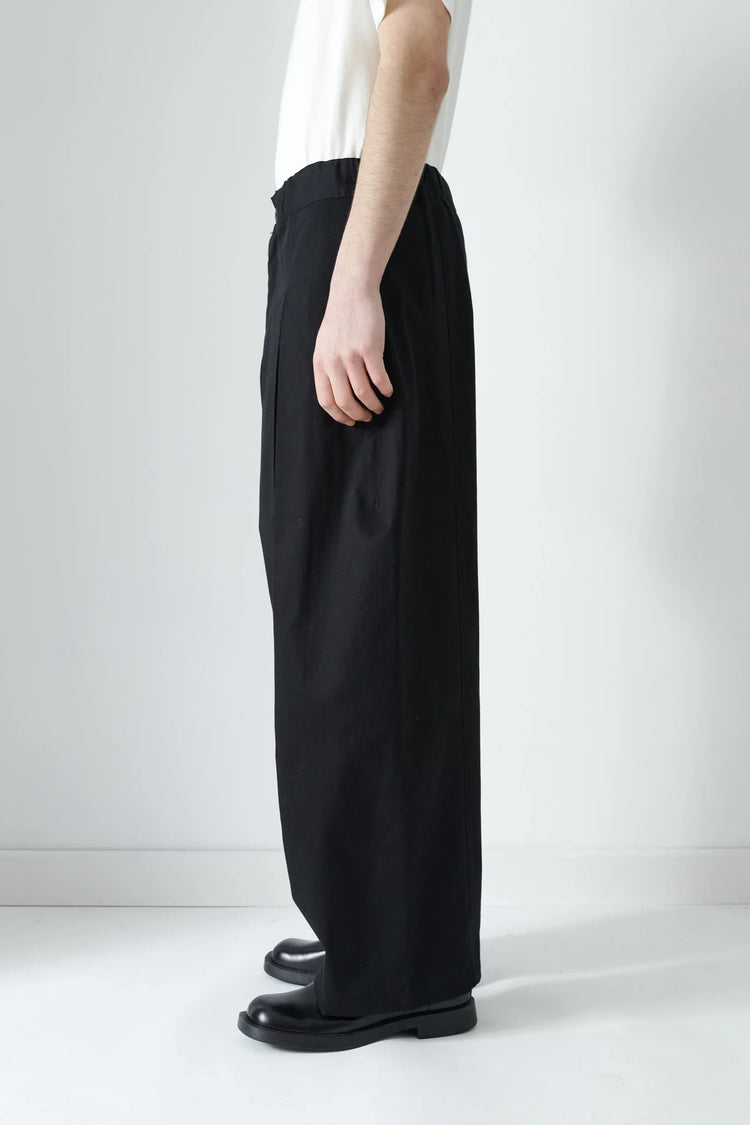 sage NATION BOX PLEAT TROUSER BLACK – CASDAY / キャスデイ