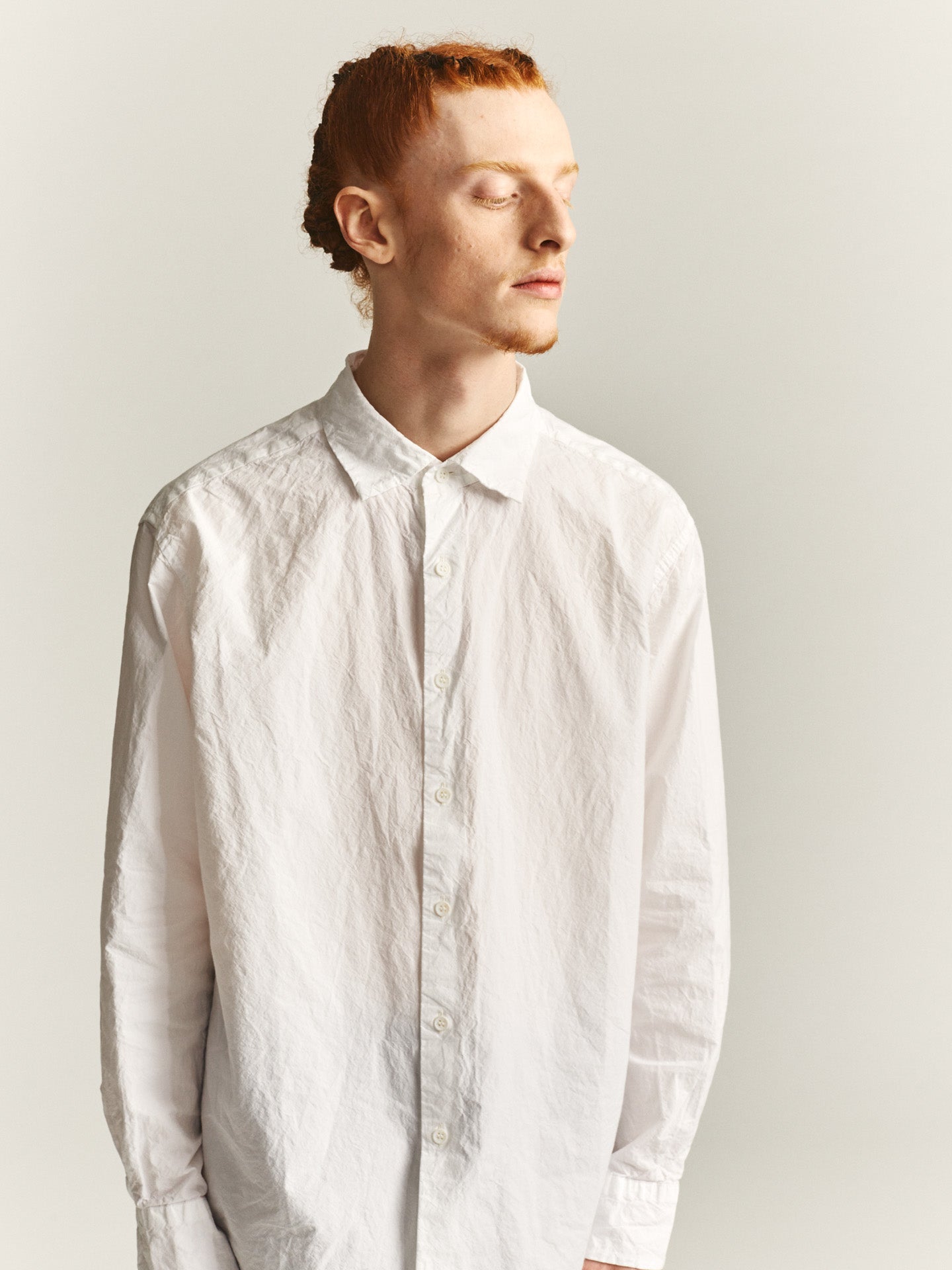 BIG RACCOURCIE SHIRT - H COT - WHITE – Casey Casey